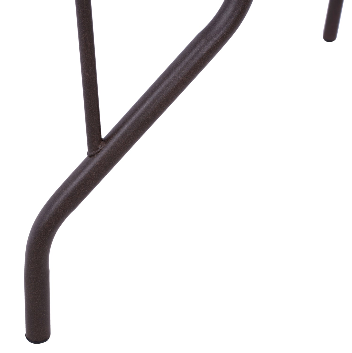 Маса Адам метал/стъкло 110х60 -кафяв цвят