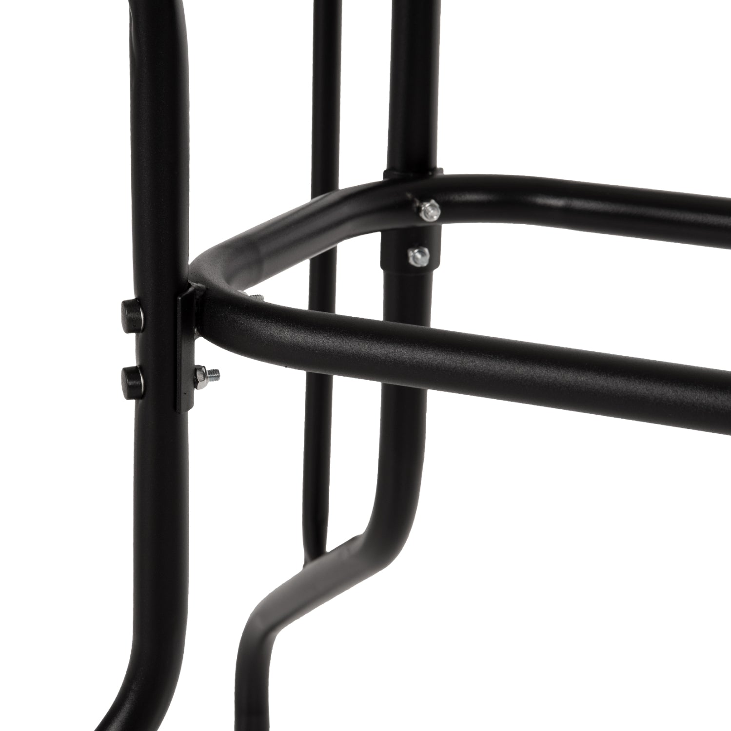 Маса Адам черна метална, със стъклен плот, 110x60x71 см