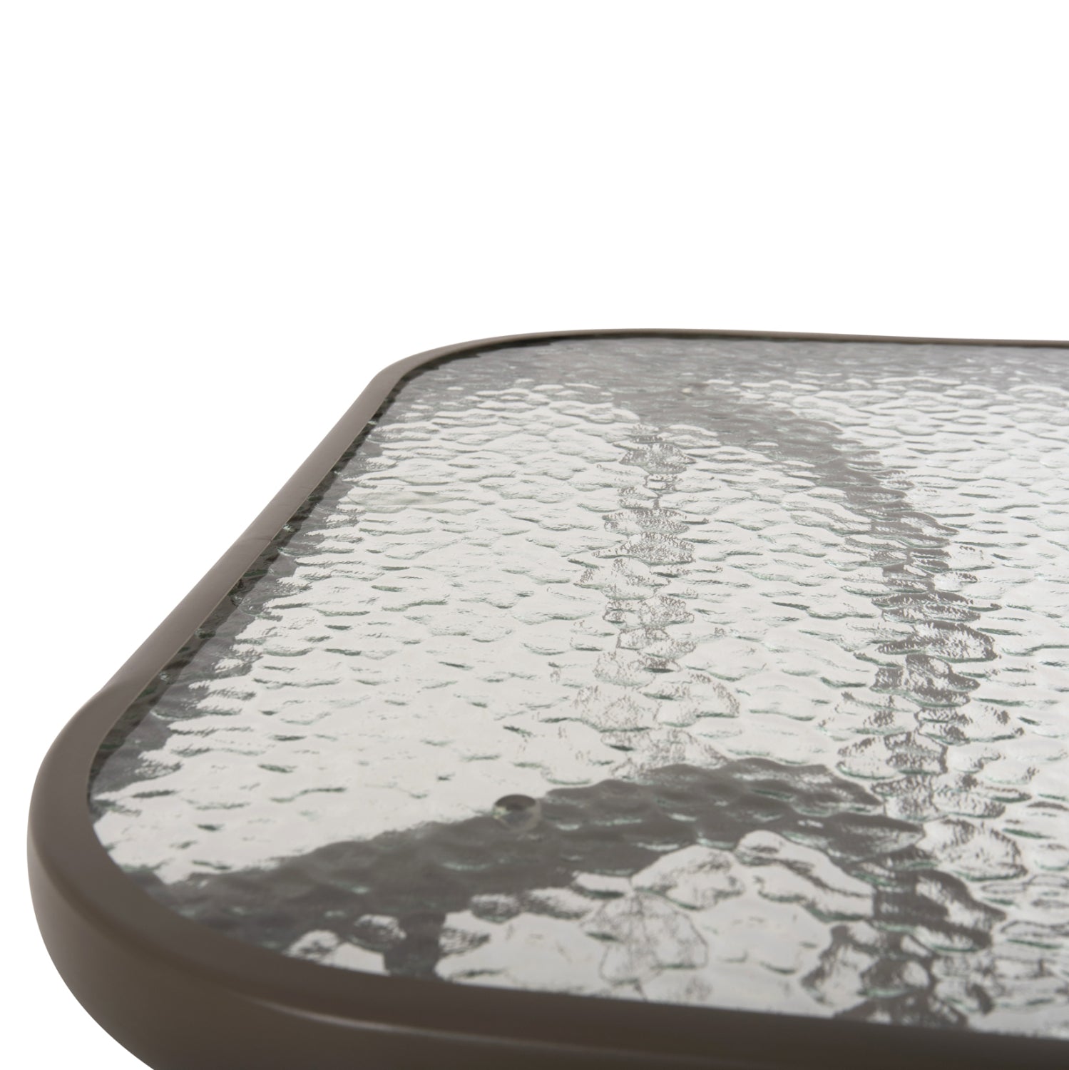 Метална маса Адам шампанско със стъклена повърхност 110x60x71см