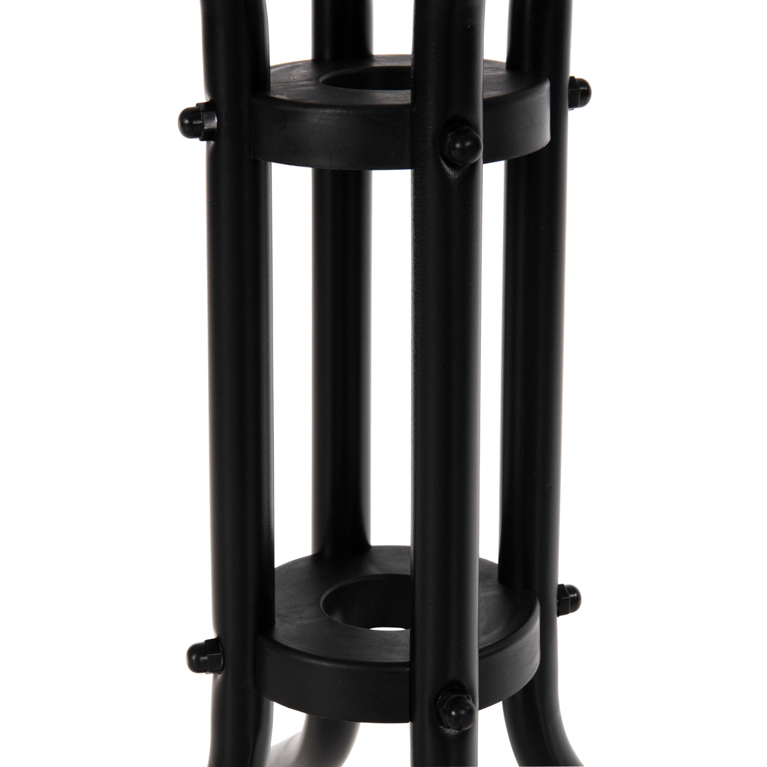 Градинска маса Фиго 60х60 -черен цвят метал със стъкло