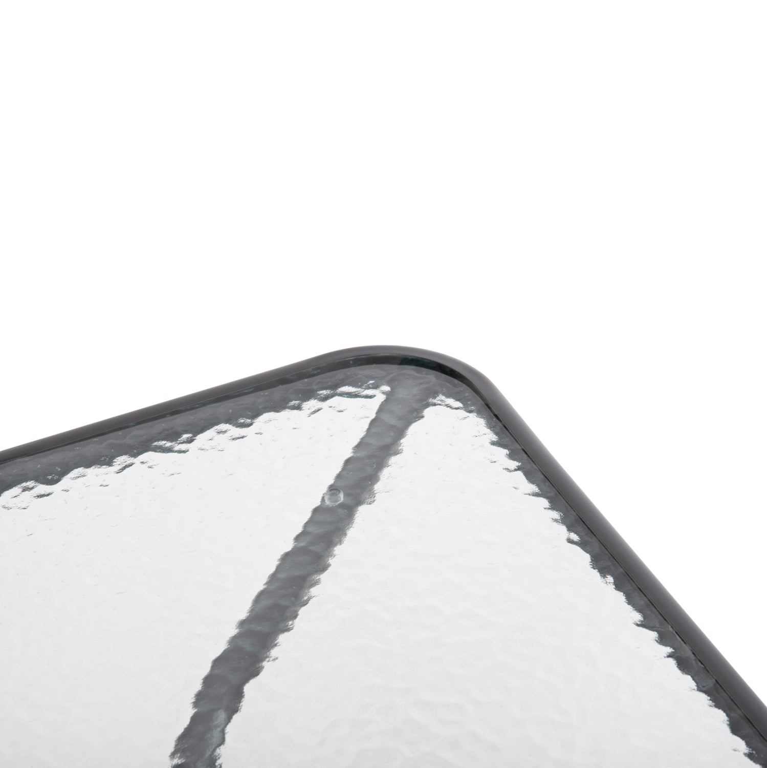 Градинска маса Фиго 70х70 -сив цвят метал със стъкло