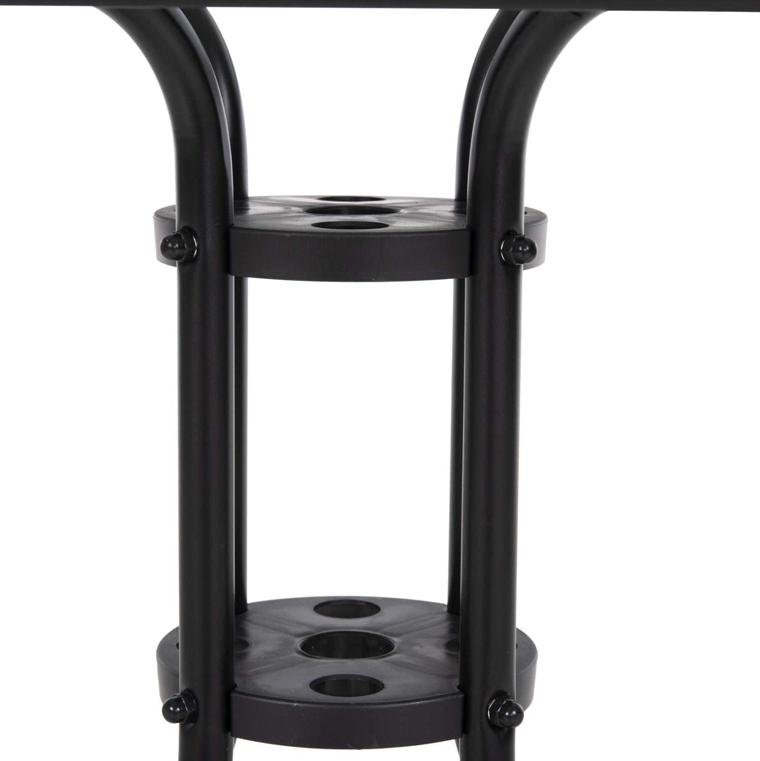 Градинска маса Figo, черен метал - стъклен плот 70x70x70всм