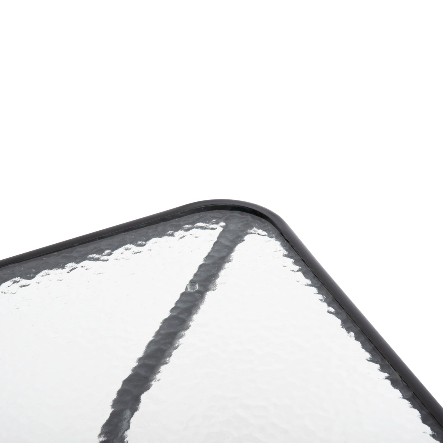 Градинска маса Figo, черен метал - стъклен плот 70x70x70всм