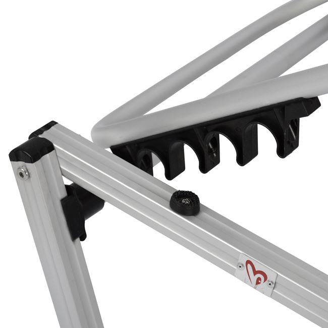 Алуминиев шезлонг Валдо -бял цвят 195x53-60x30 cm