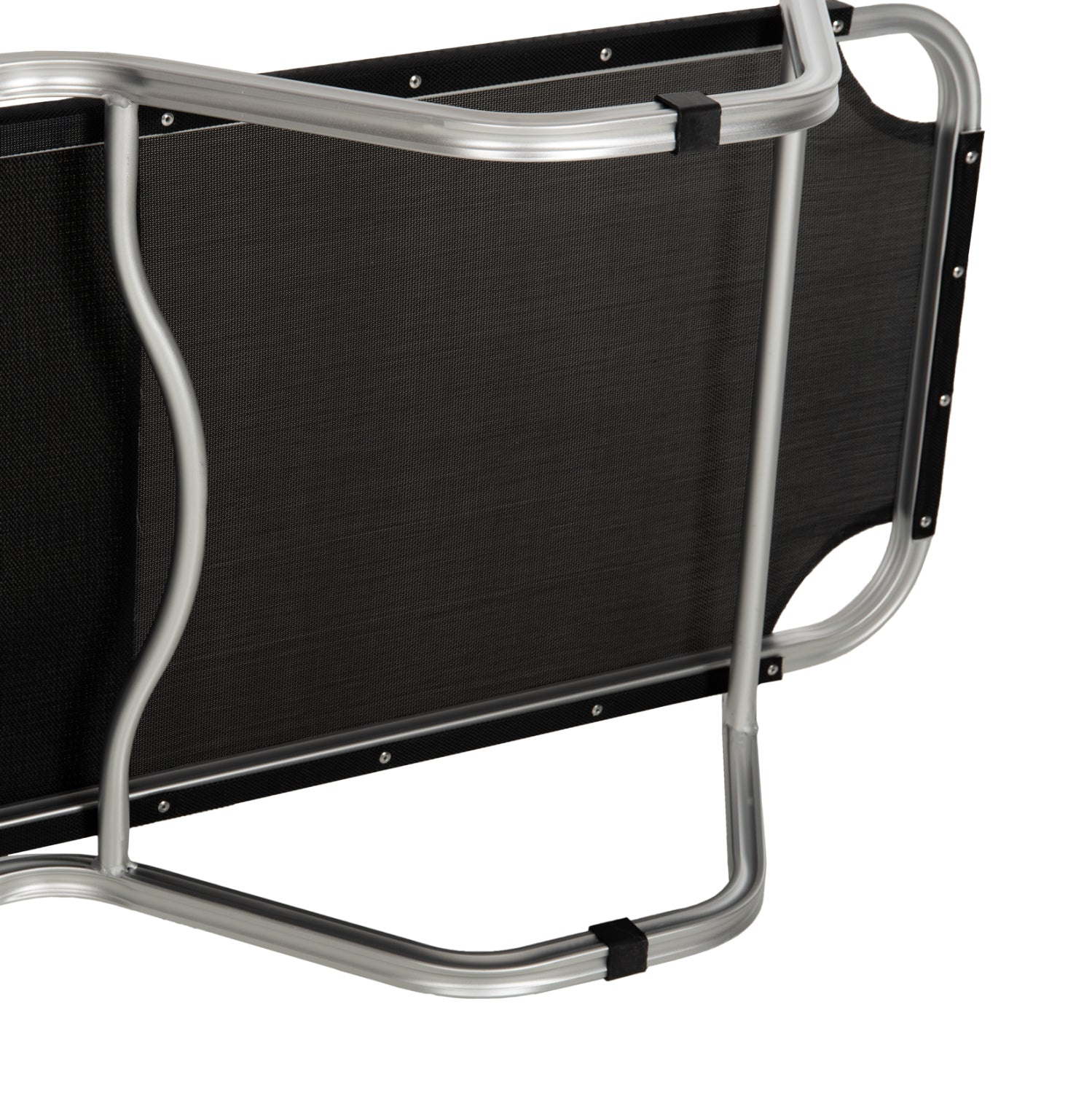 Алуминиев шезлонг Валдо -черен цвят 195x53-60x30 cm