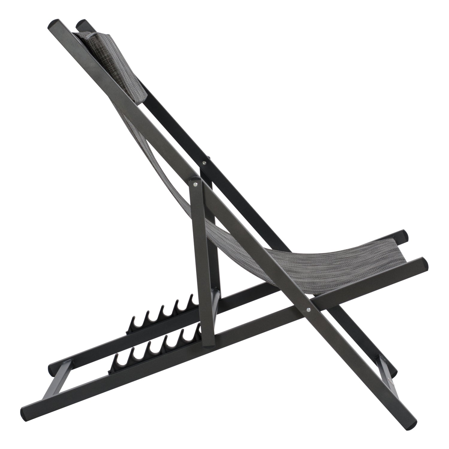 Плажен стол Кеа сив цвят 59,5x102,5x94