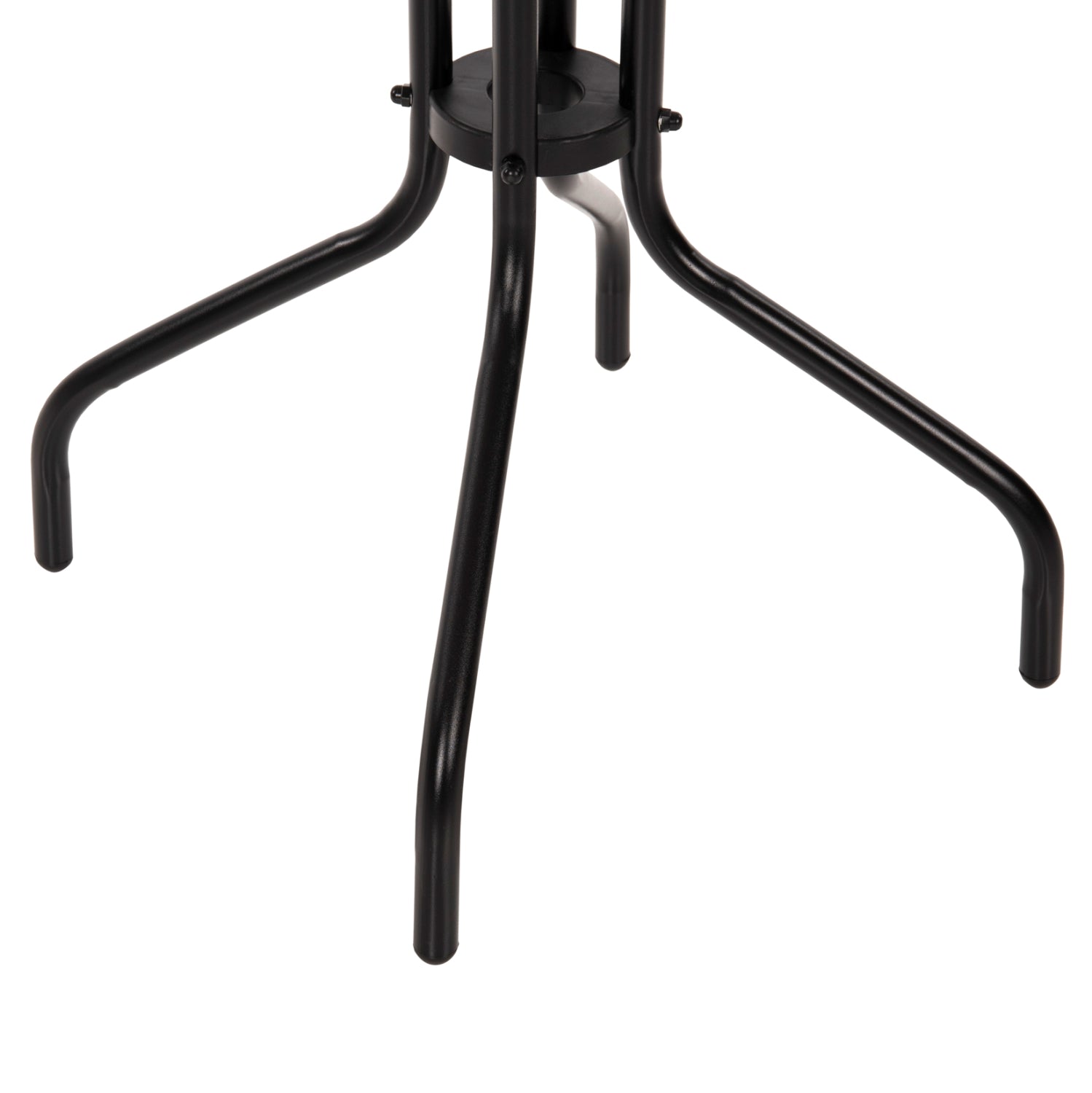 Градинска маса Лима ф60 -черен цвят метал/стъкло