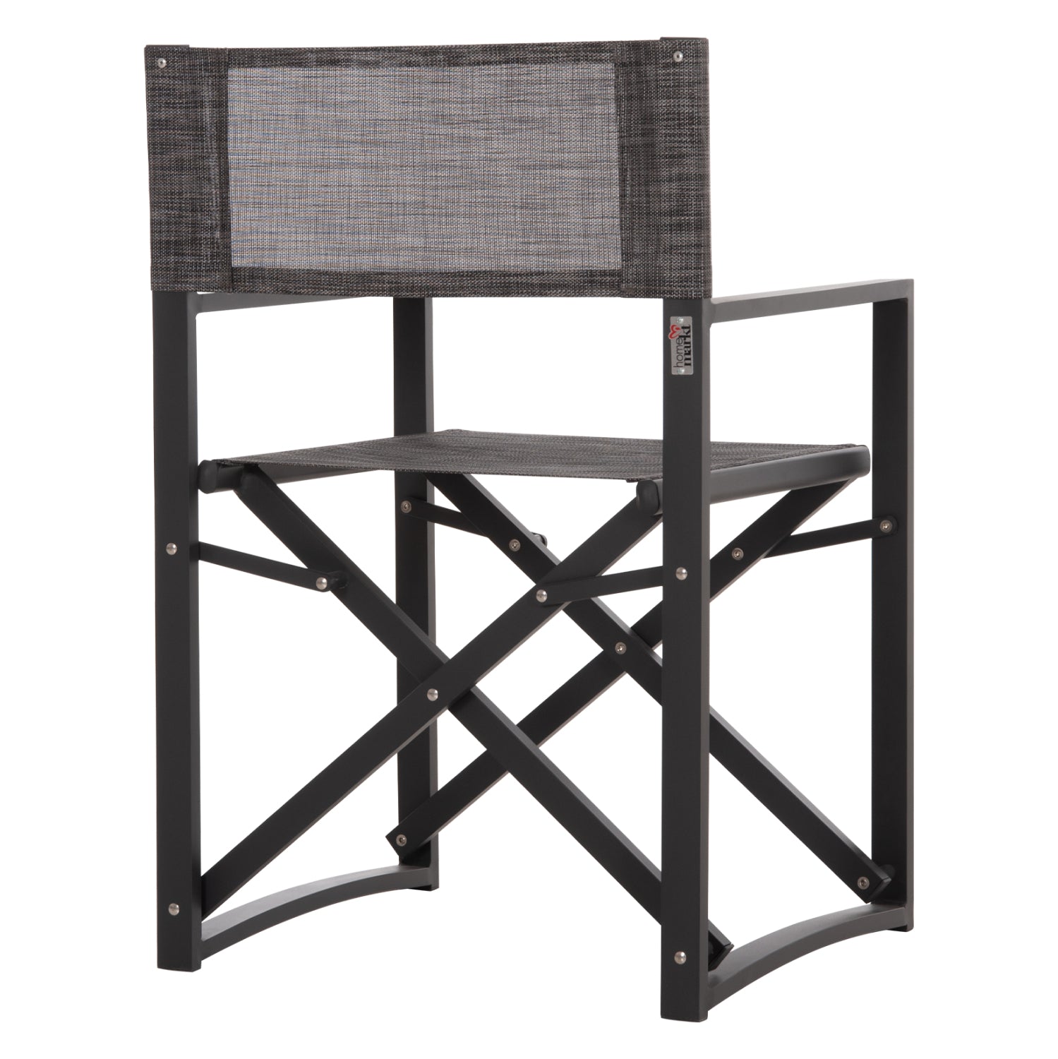 Алуминиев режисьорски стол цвят черен-сив