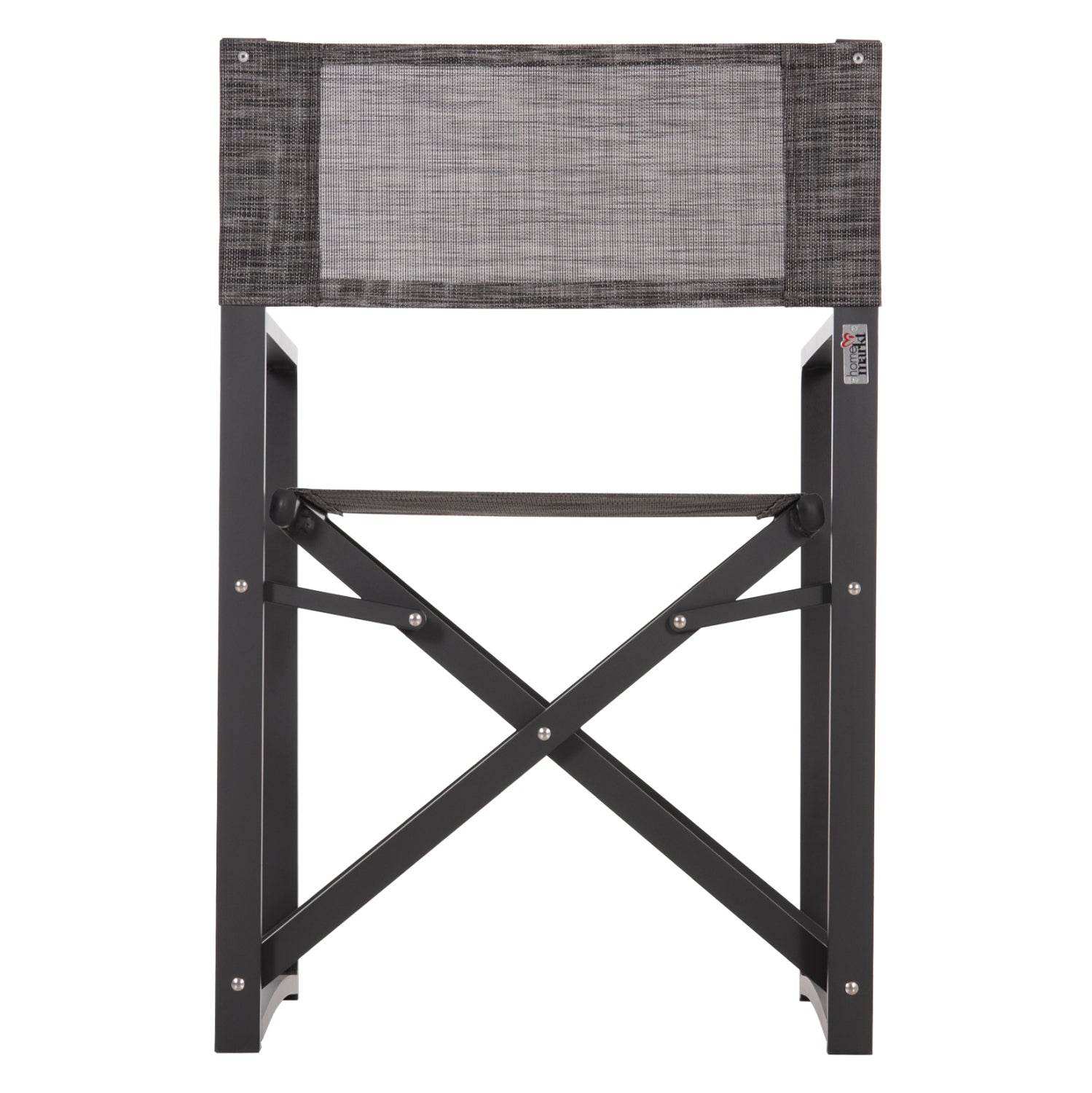 Алуминиев режисьорски стол цвят черен-сив