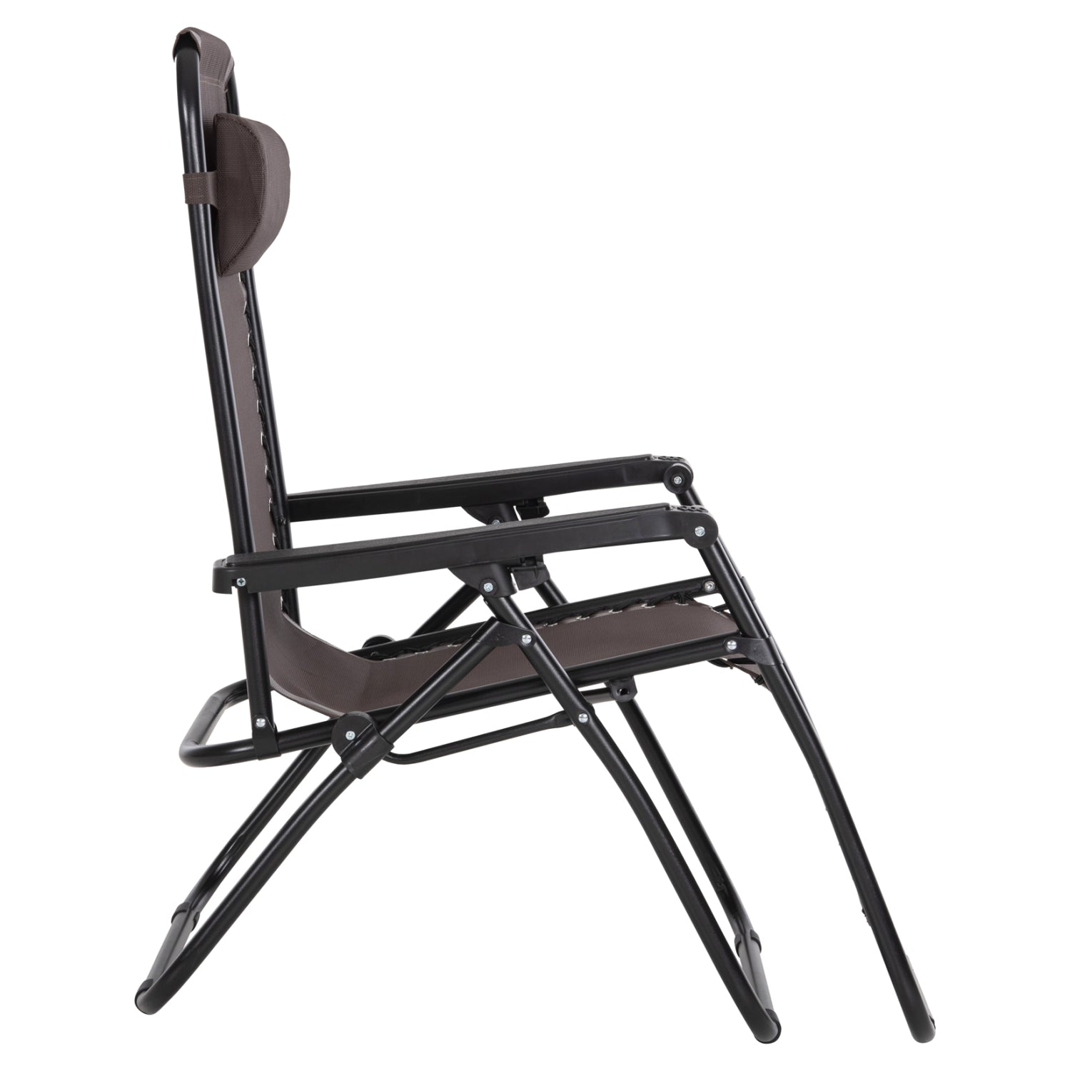 Стол сгъваем -шезлонг Релакс кафяв-черен цвят 67x145x110см