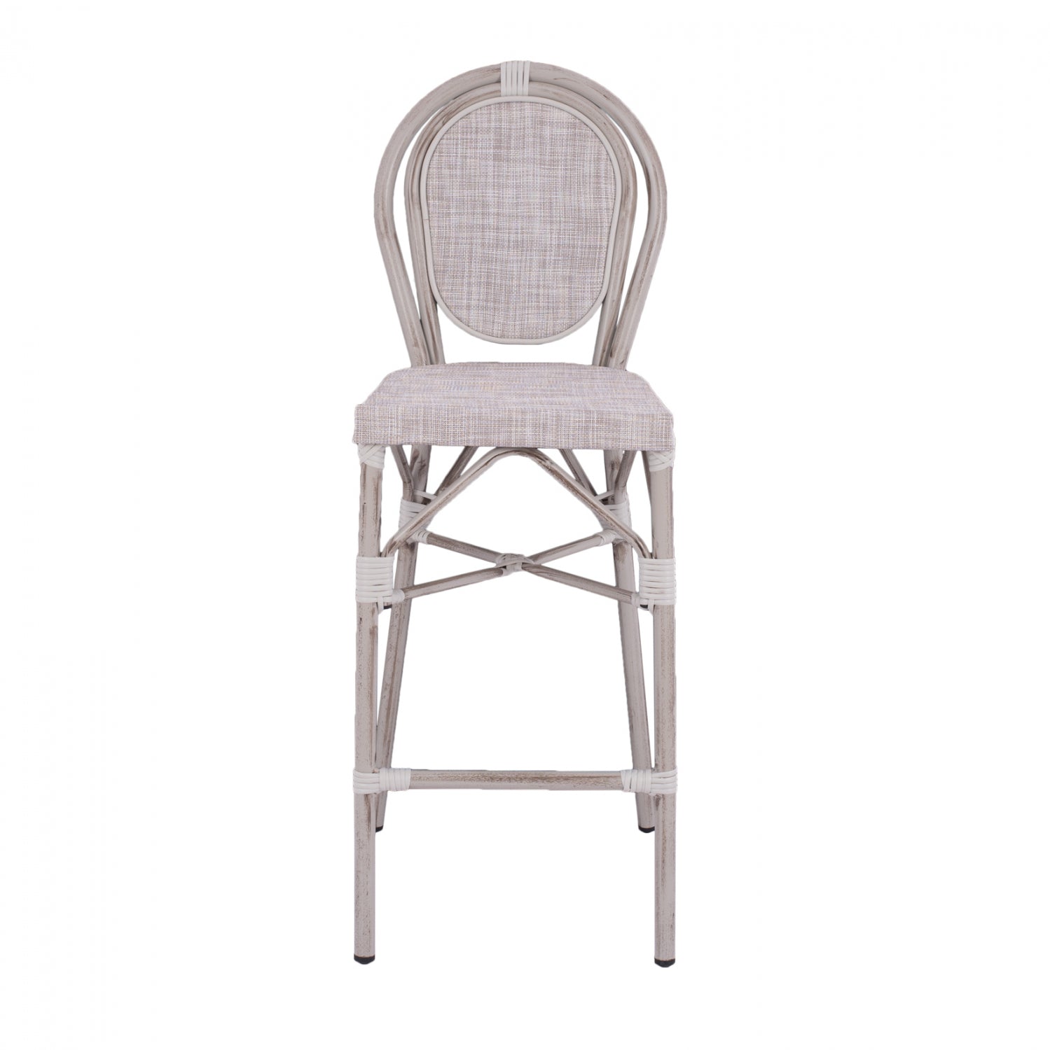 Бар стол Бамбо бял цвят 41x52x116