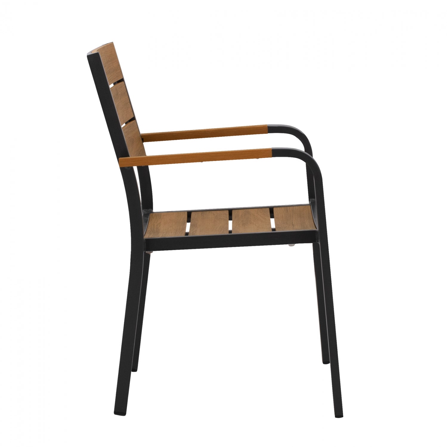 Кресло SAGA алуминий цвят натурал-антрацит 55x52x86