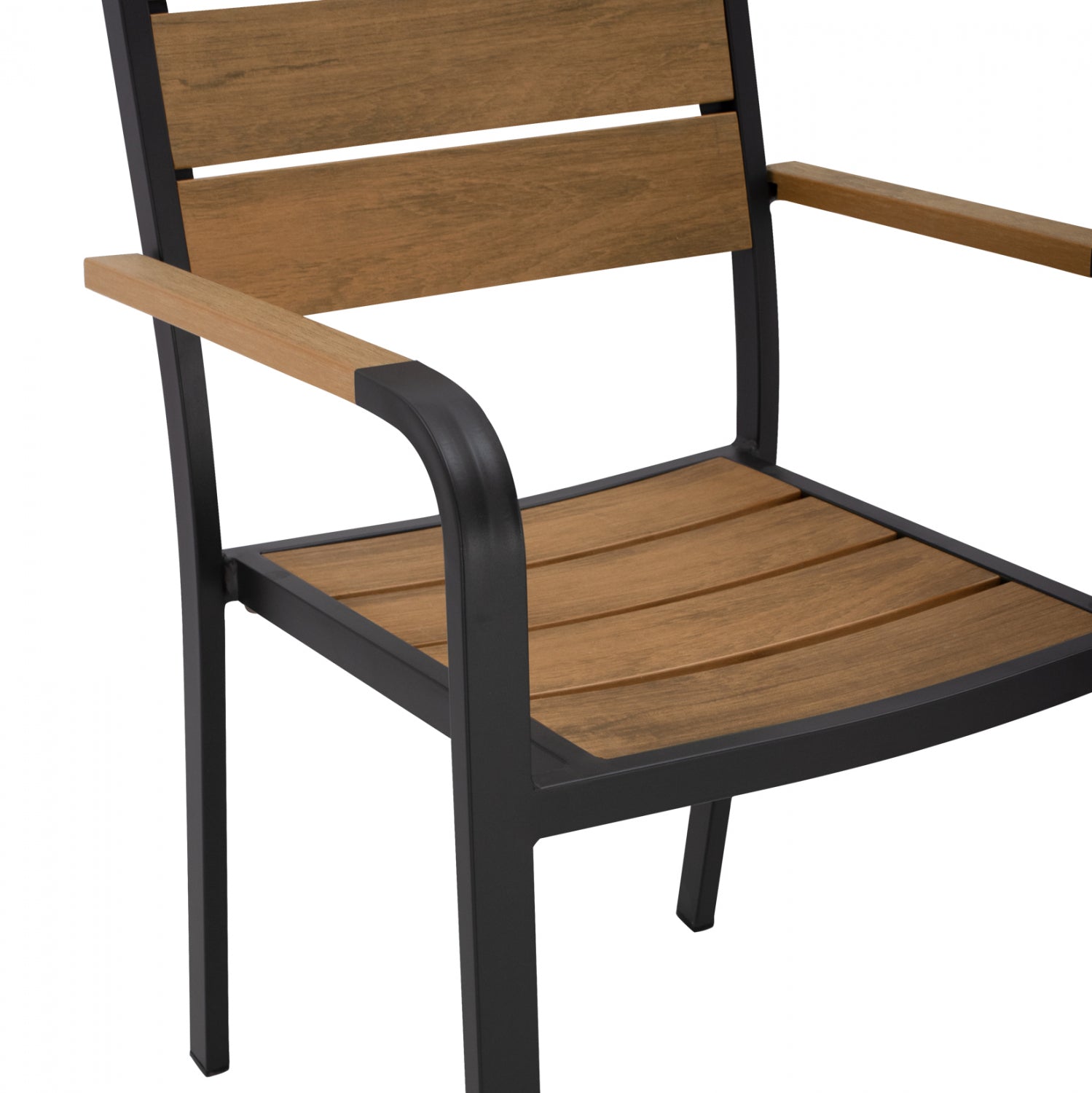 Кресло SAGA алуминий цвят натурал-антрацит 55x52x86