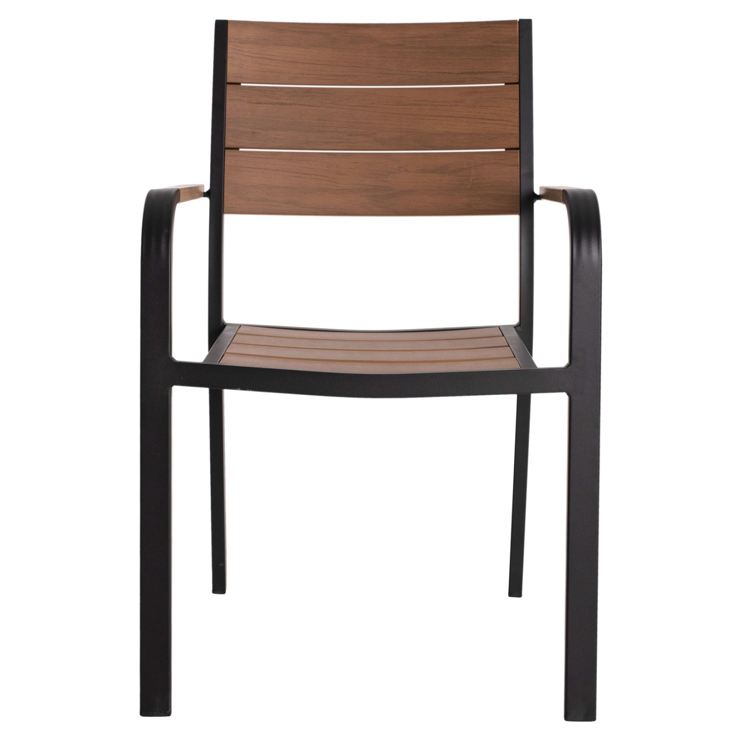 Кресло SAGA алуминий цвят натурал-черен 55x52x86