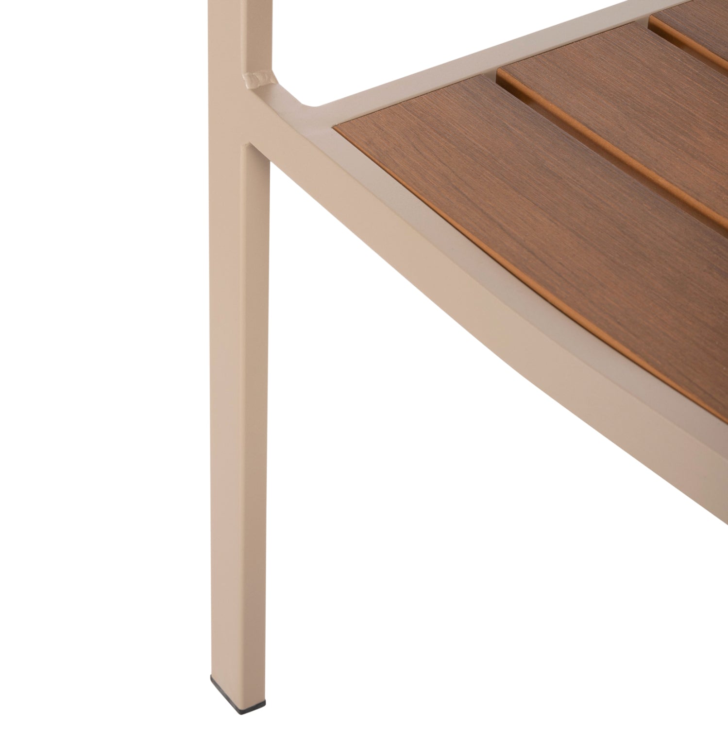 Кресло SAGA алуминий цвят шампанско-натурал 56x55x85,5