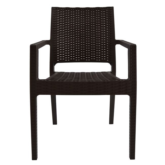 Полипропиленов стол Кaganu тъмно кафяв 57x55.5x89 см