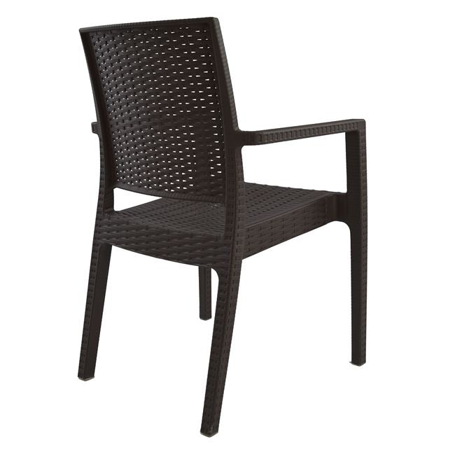 Полипропиленов стол Кaganu тъмно кафяв 57x55.5x89 см