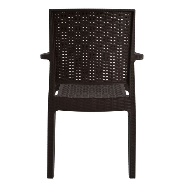 Полипропиленов стол Кaganu тъмно кафяв 57x55.5x89 см