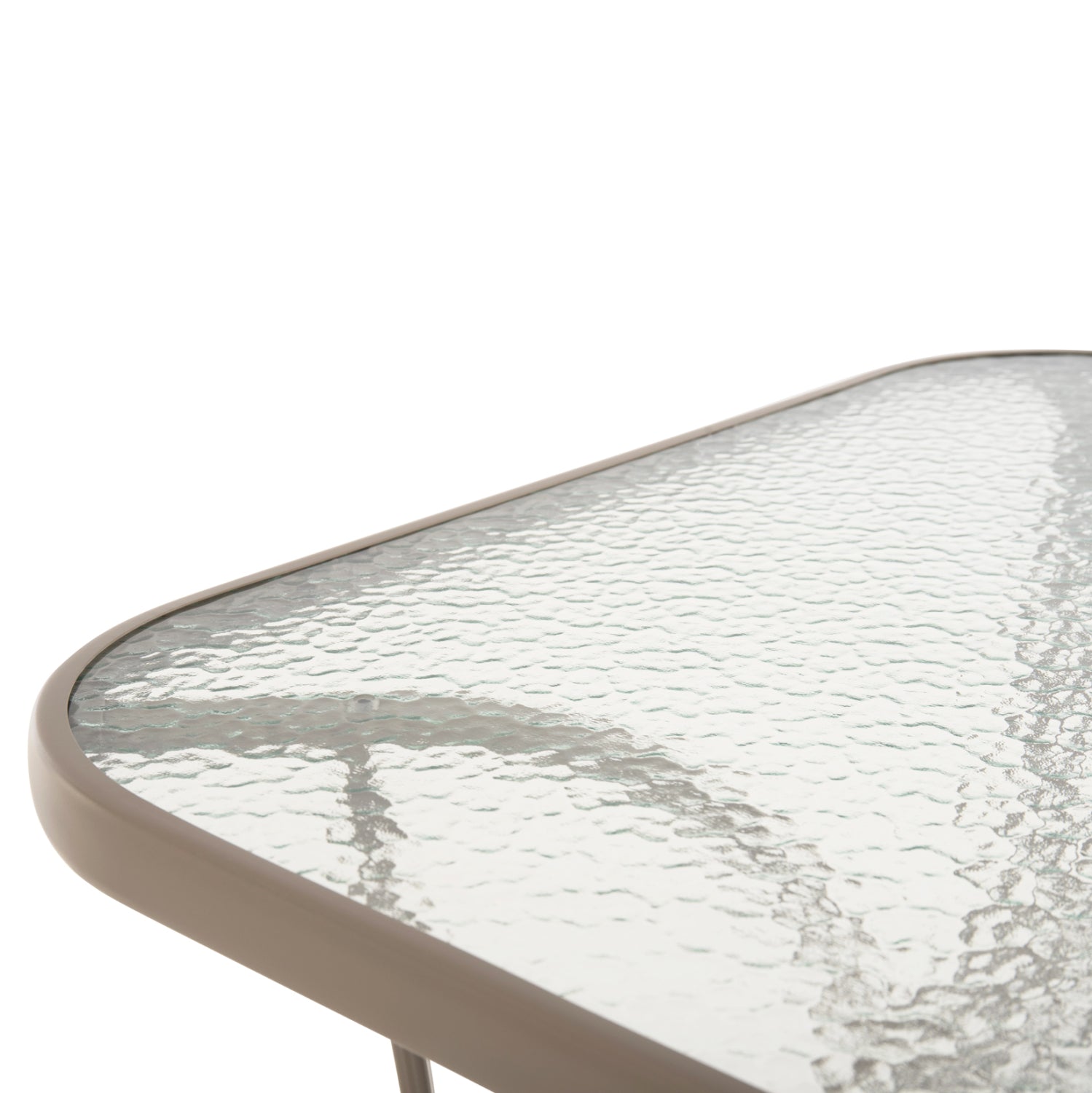 Маса Bruno 150x90x72см метална , шампанско с отвор за чадър φ38мм