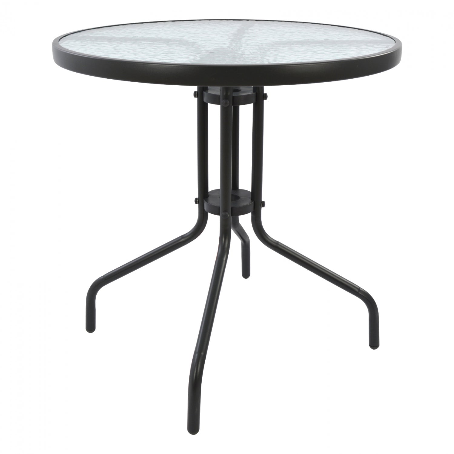 Маса Лима ф70 -метал тъмно сив цвят/стъкло