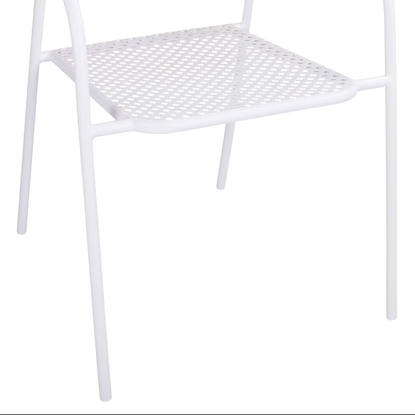 Стол метален THETIS бял цвят 55x57x79