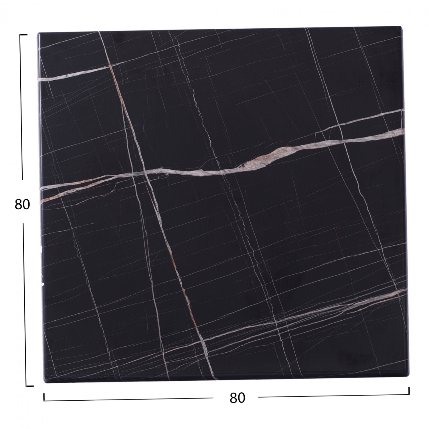 Верзалитов плот 80x80 -цвят черен мрамор