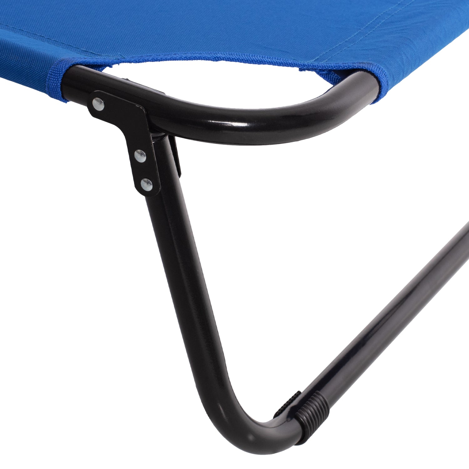 Шезлонг метален KALYNDA 59x190x26-74 син плат