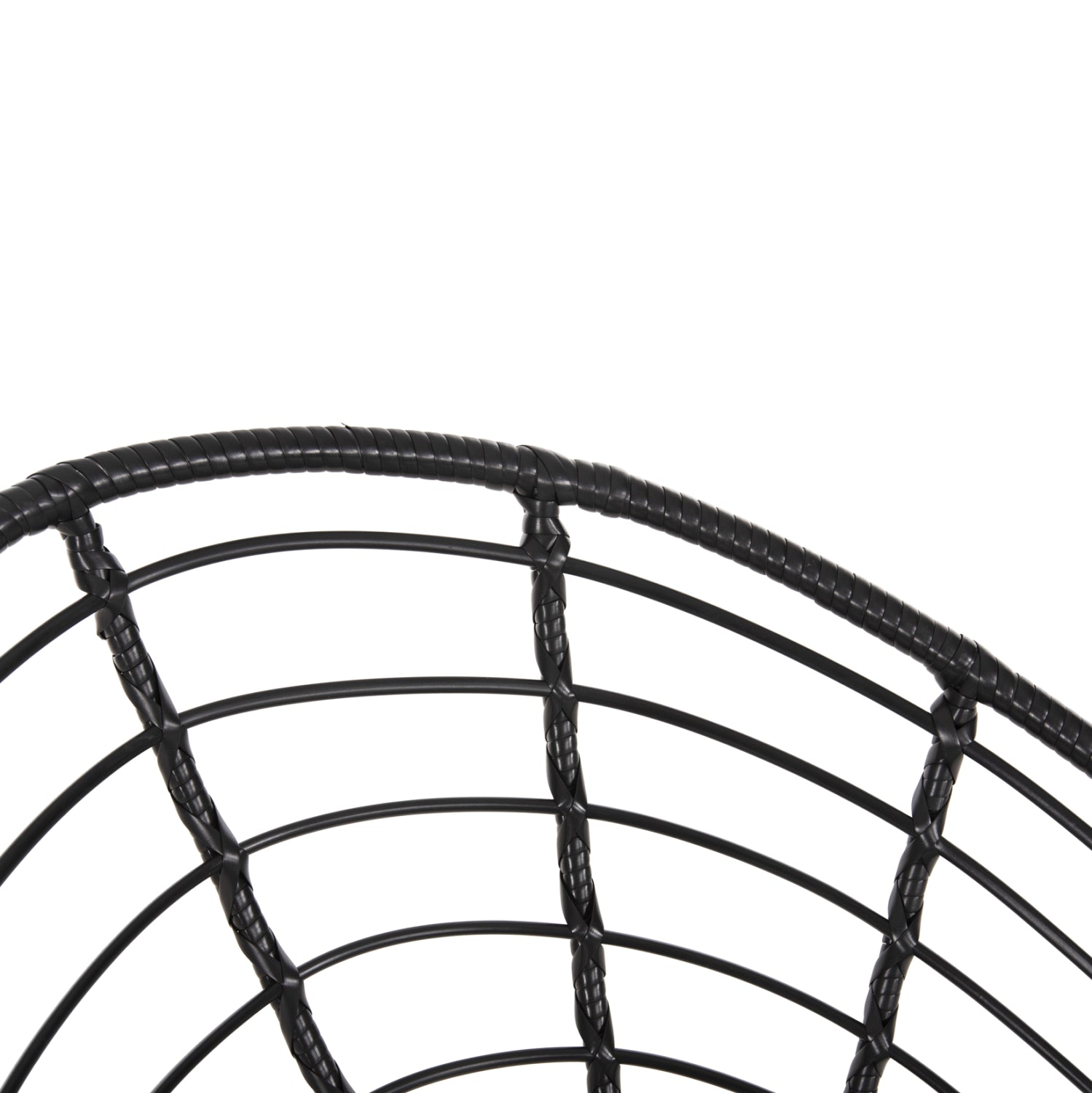 Метален стол Аллегра с ракита - черен 73x78x88см