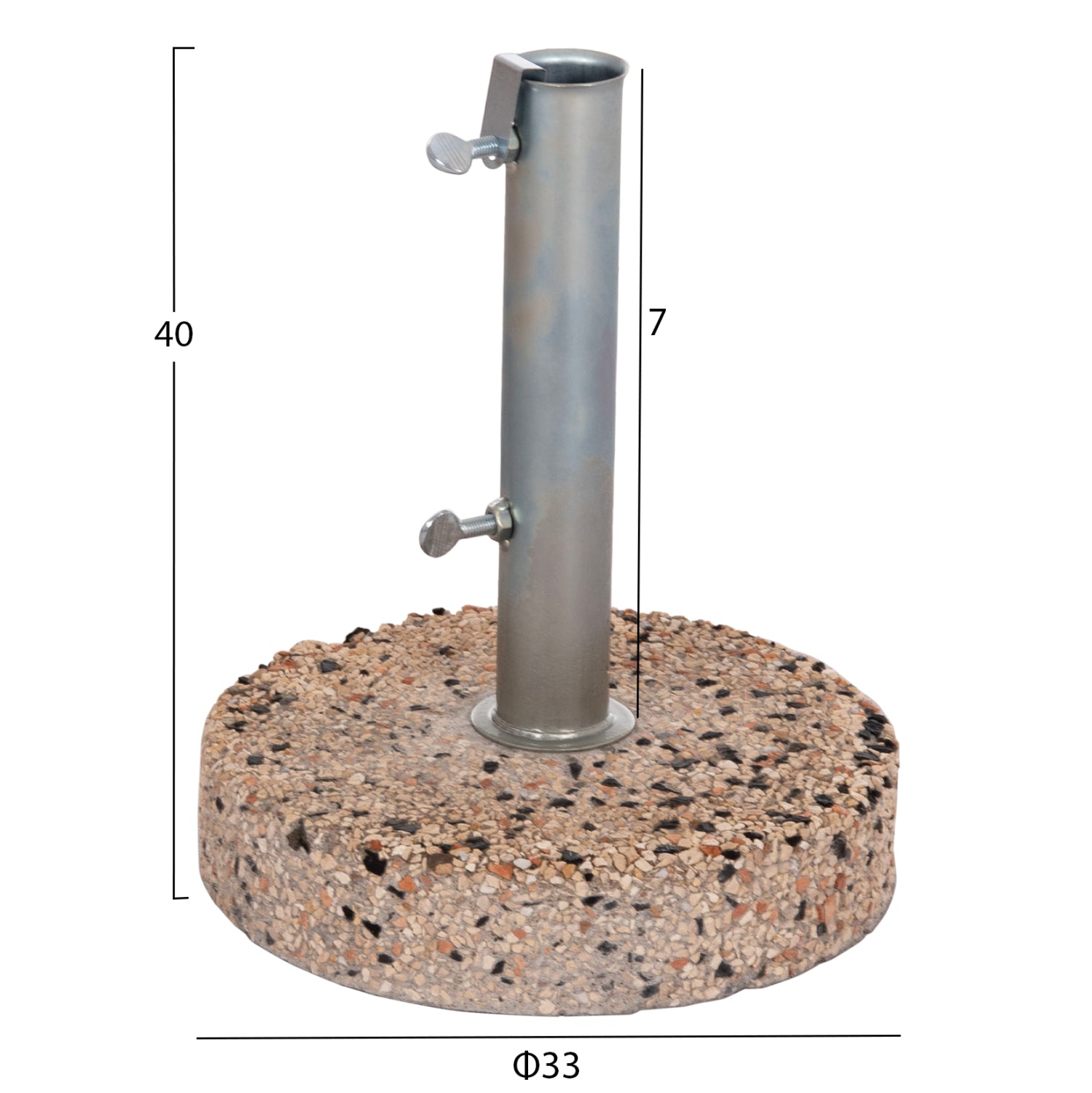 Основа за чадър с мозайка 15 кг КГ547615 с диаметър на тръбата φ52