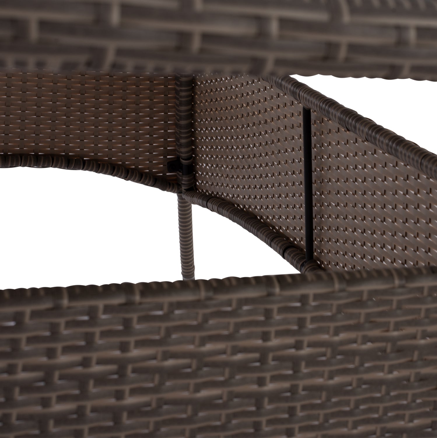 Маса метал/ратан Минск 150x90 -сив цвят