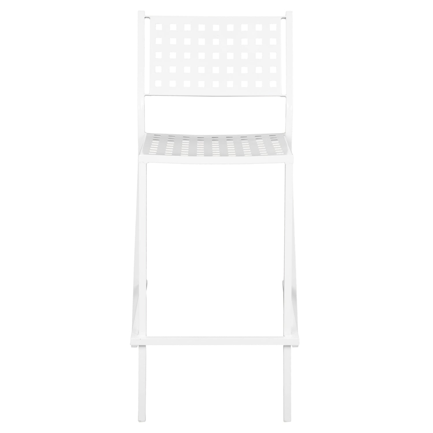 Метален бар стол Зета бял цвят 47x58x111