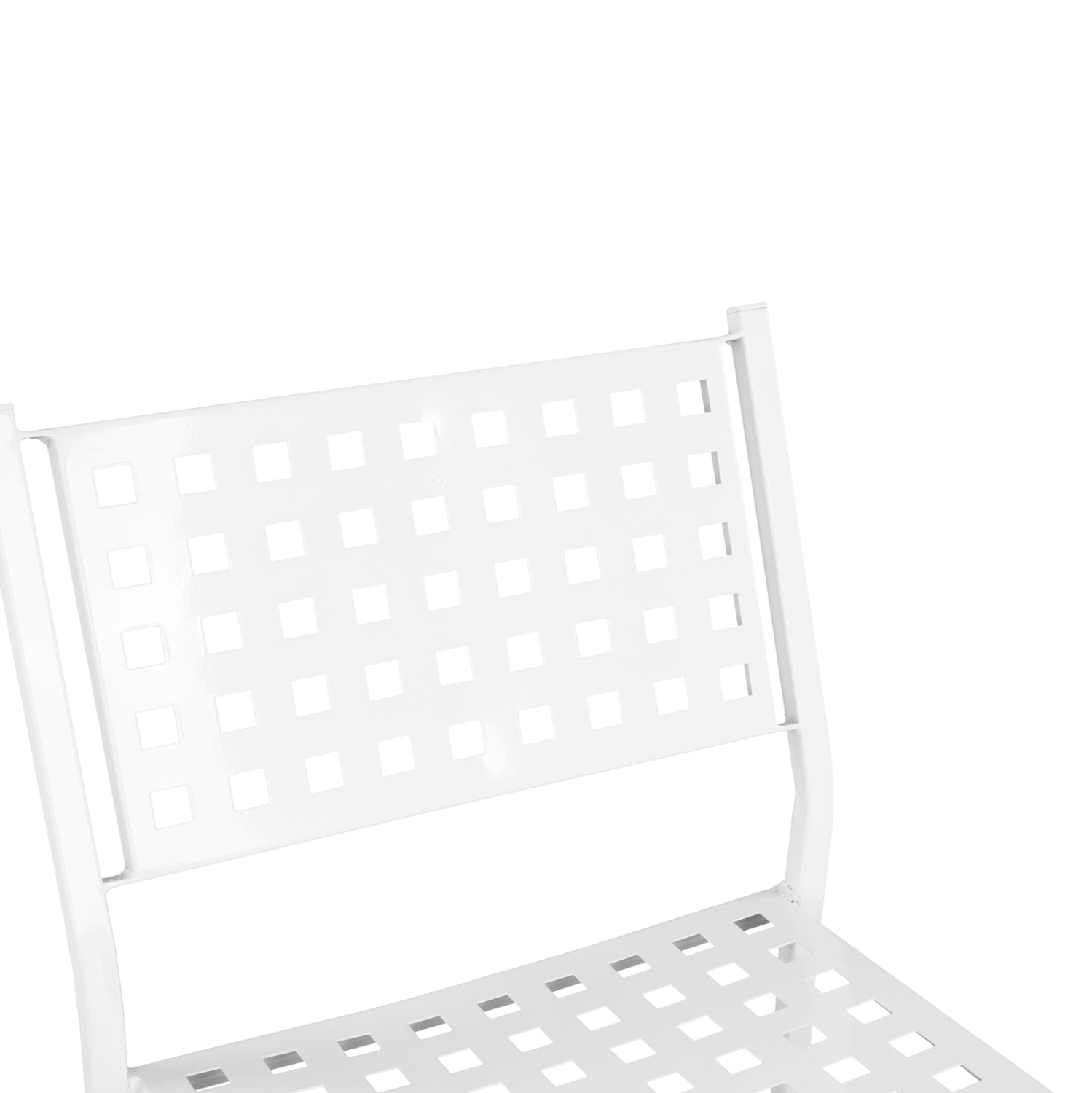 Метален бар стол Зета бял цвят 47x58x111