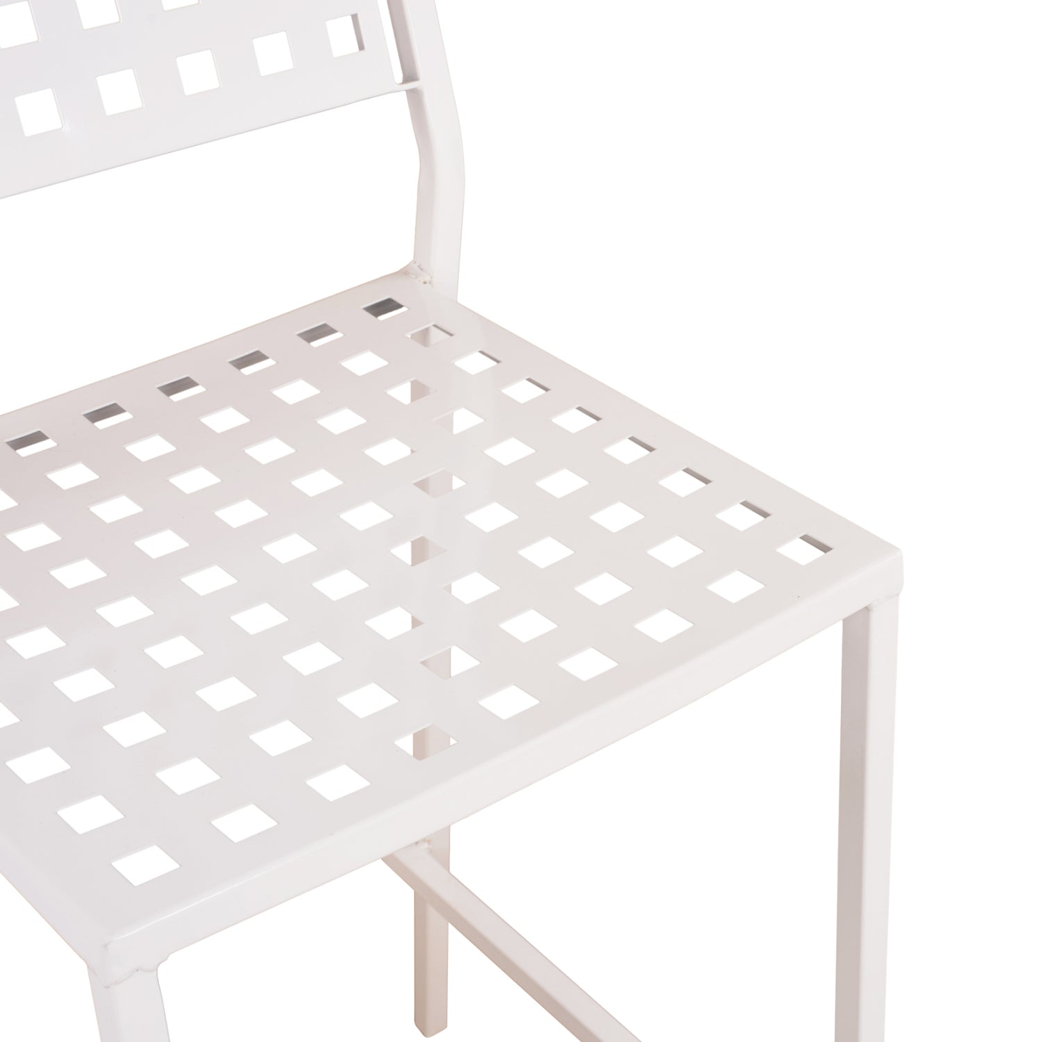 Метален бар стол Зета бял цвят 47x58x111