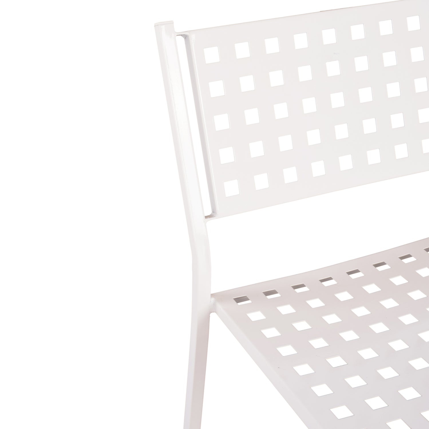 Метален бар стол Зета бял цвят 47x58x111