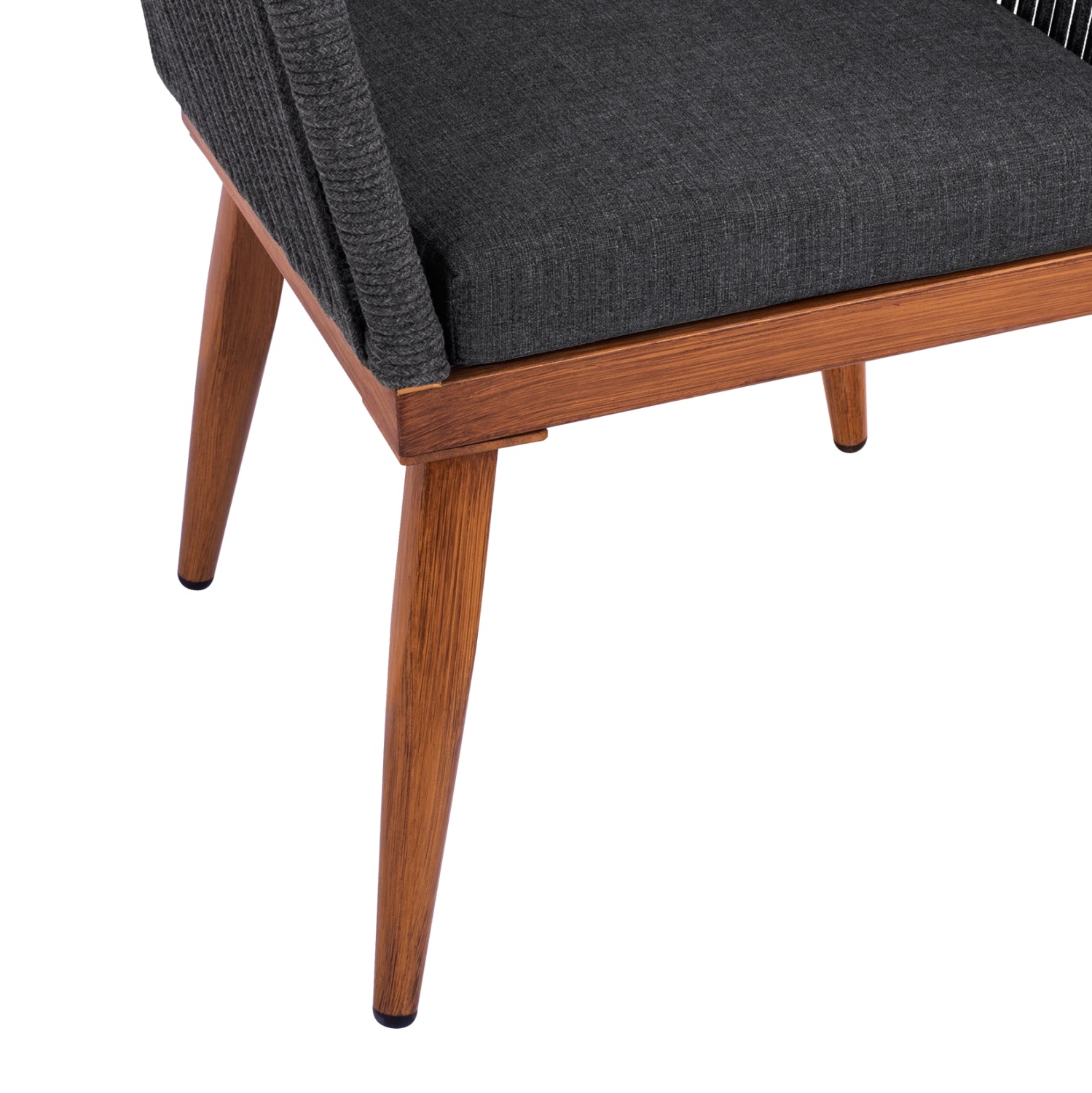 Кресло MYRTIA цвят сив-орех алуминий -62x63x90