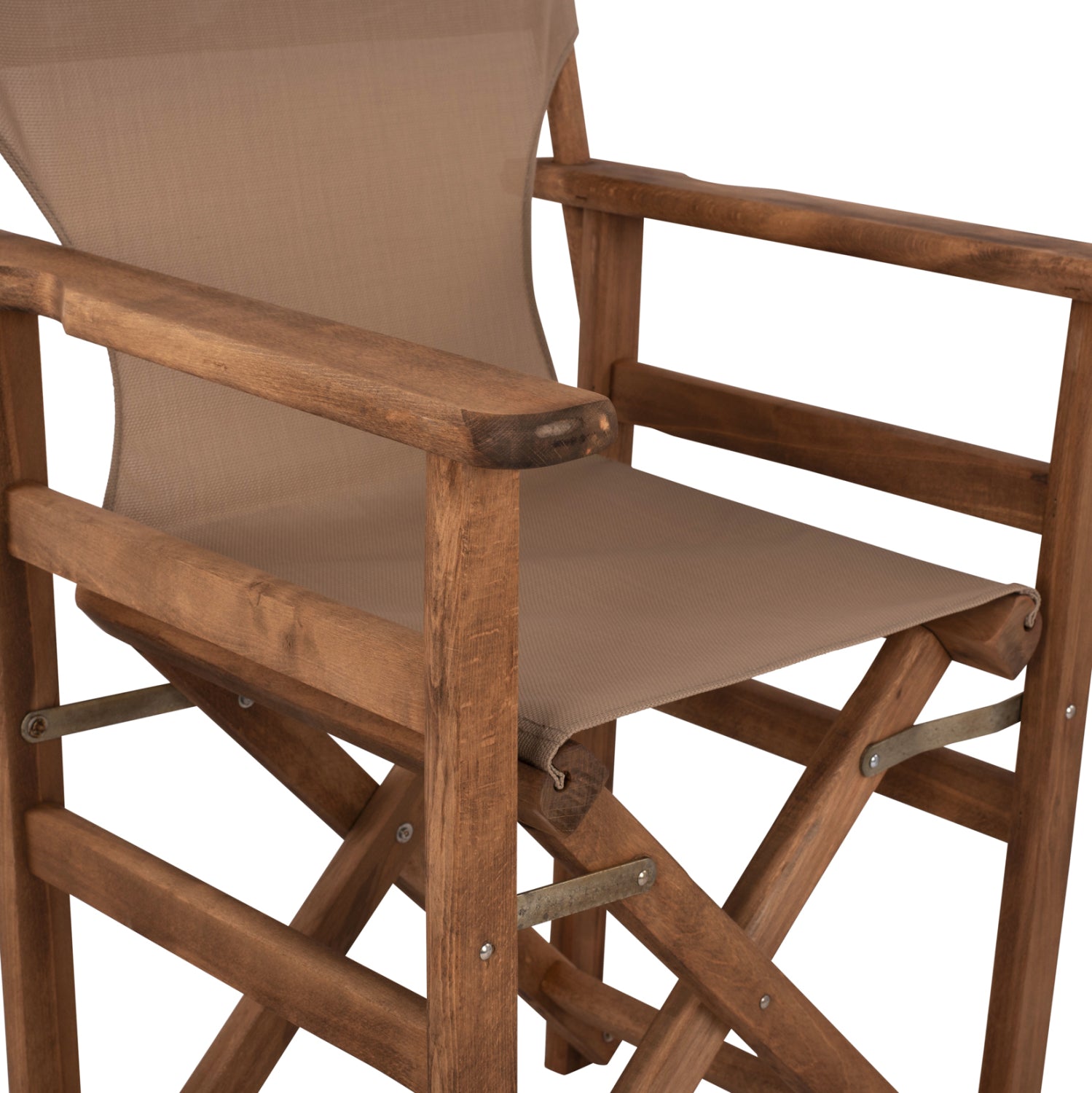 Режисьорски стол ЛЕМНОС орех с текстил мока КГ10368.04