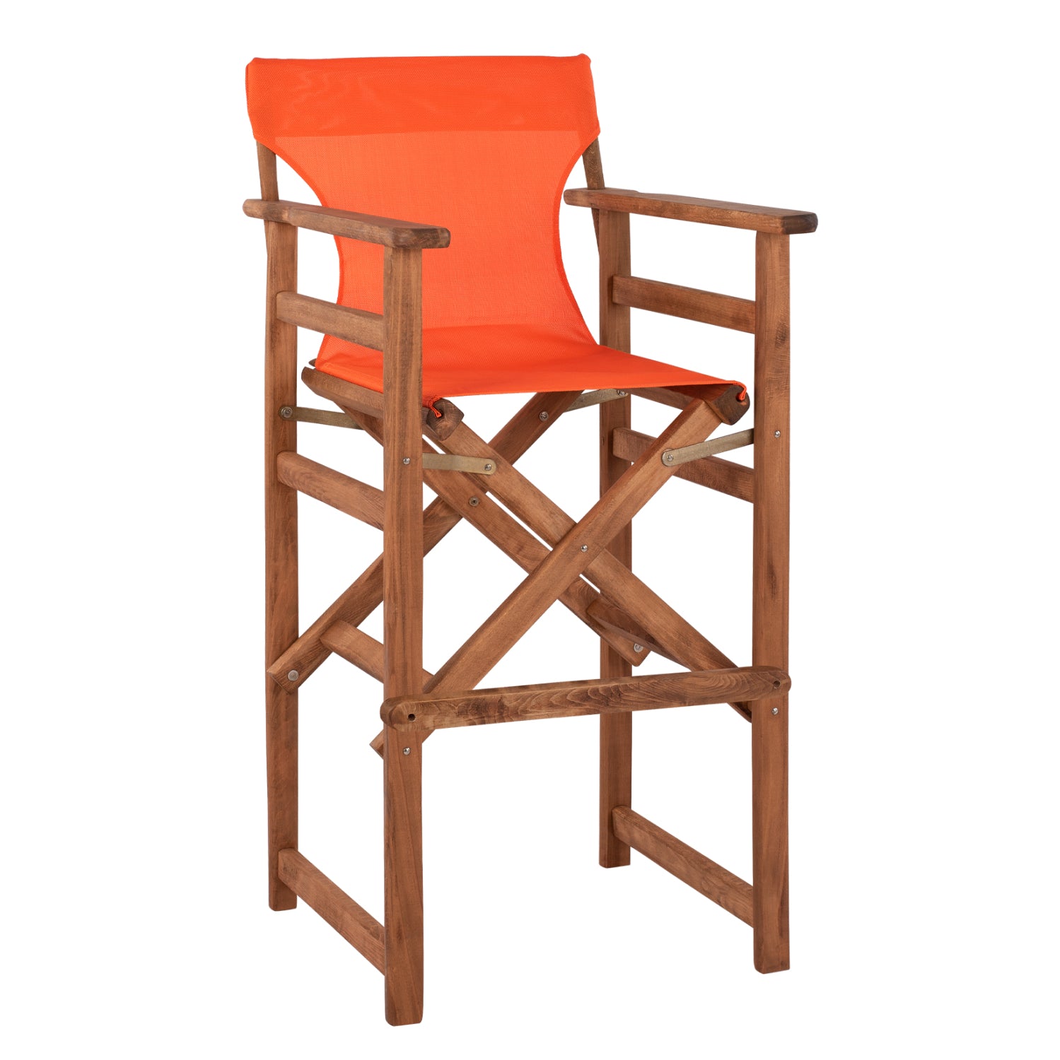 Режисьорски стол Lake орех/текстил оранжев  КГ10374.02