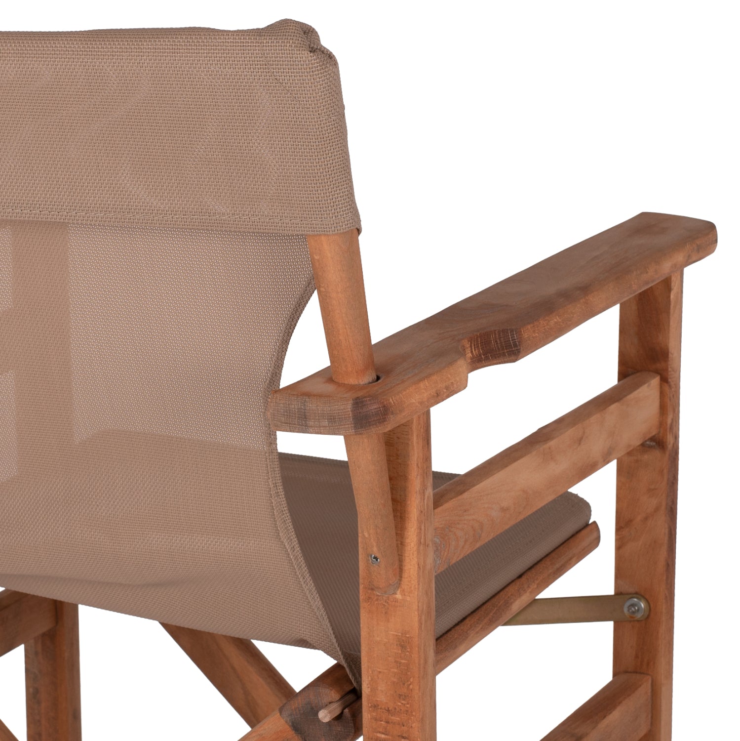 Режисьорски бар стол Lake орех/текстил мока КГ10374.04 58x58x118Yсм.