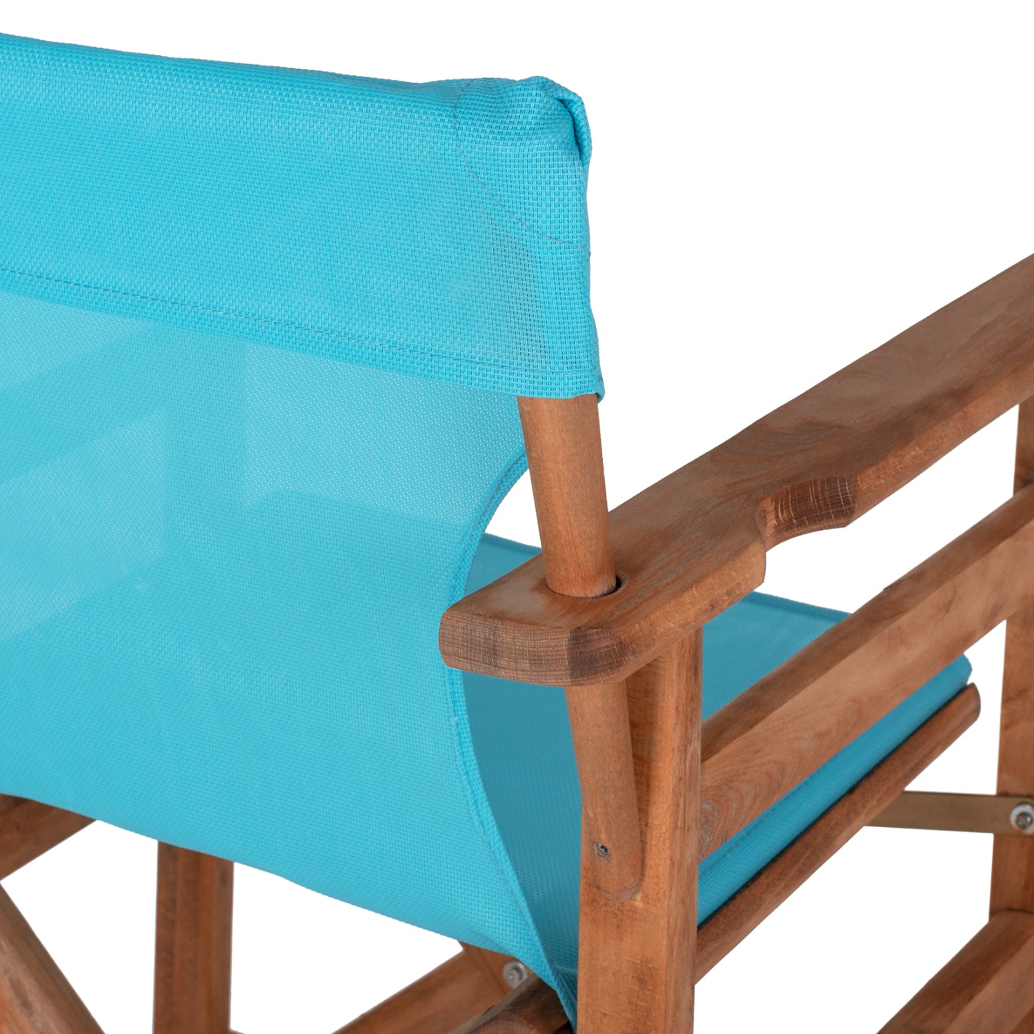 Режисьорски стол  LAKE орех /син текстилКГ10374.08 58x58x118см.