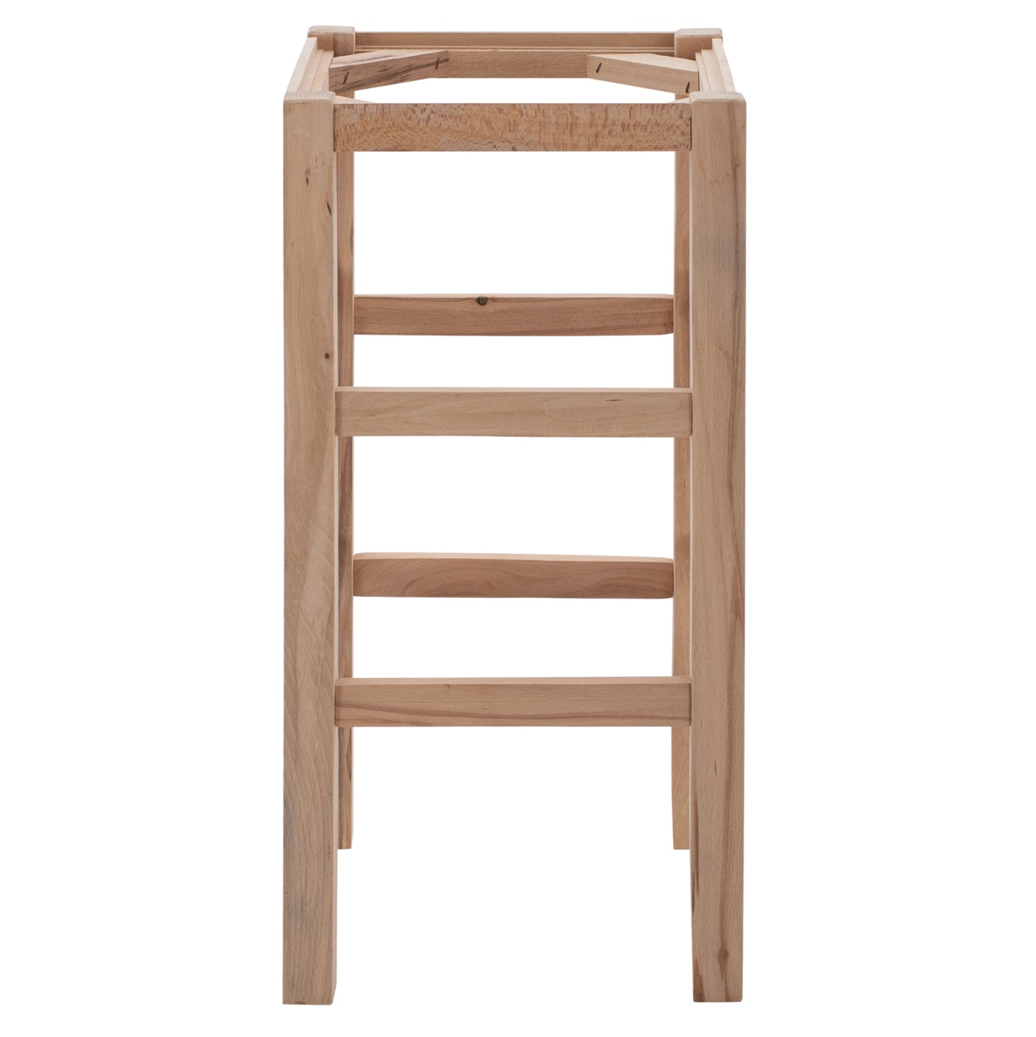 Дървена основа за бар стол небоядисана букова рамка 35.5x35.5x78 см