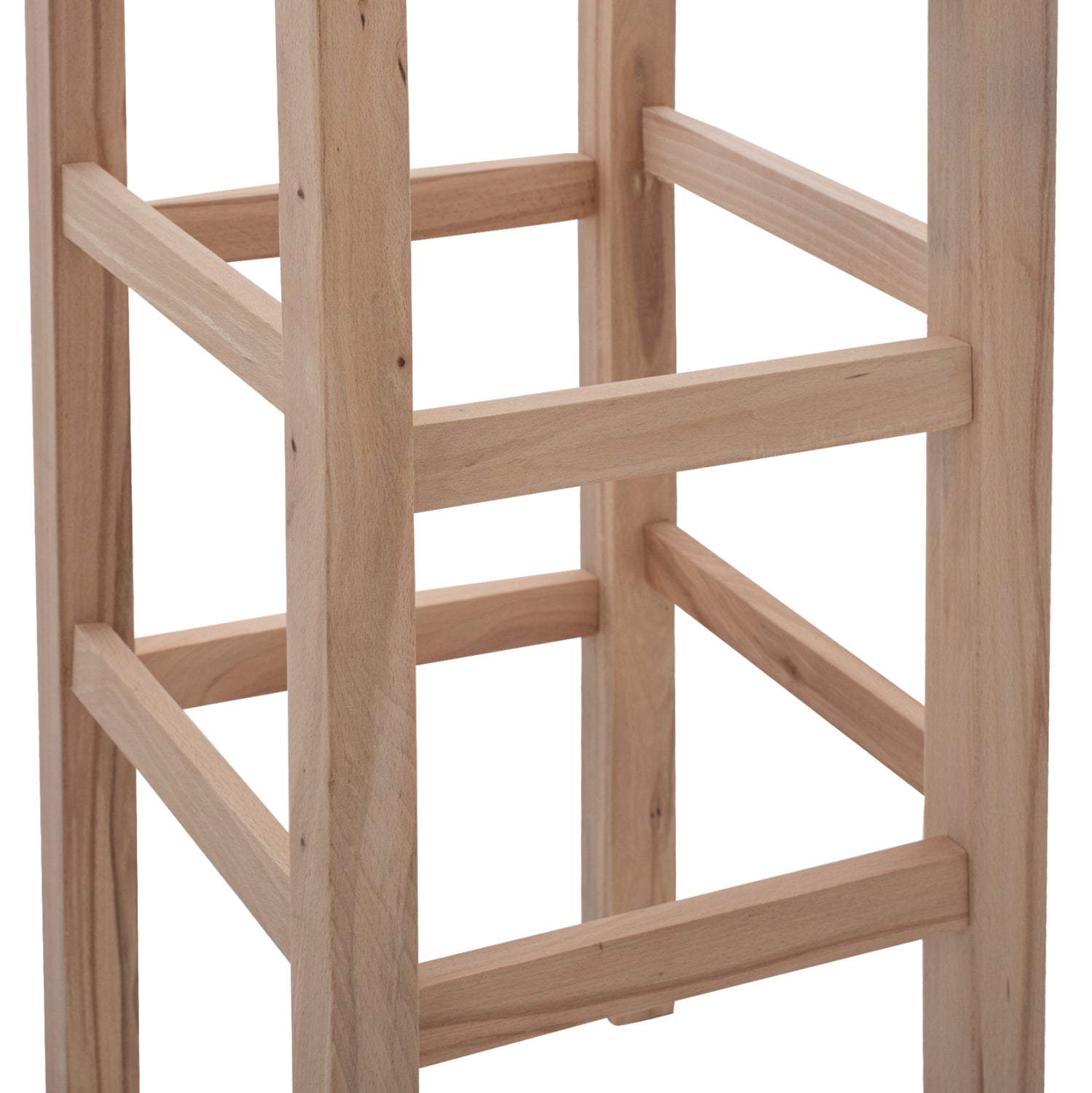 Дървена основа за бар стол небоядисана букова рамка 35.5x35.5x78 см
