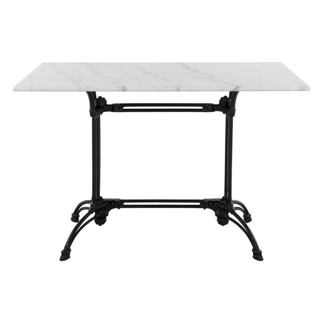 Маса Тейган 110x70 - мрамор/чугун