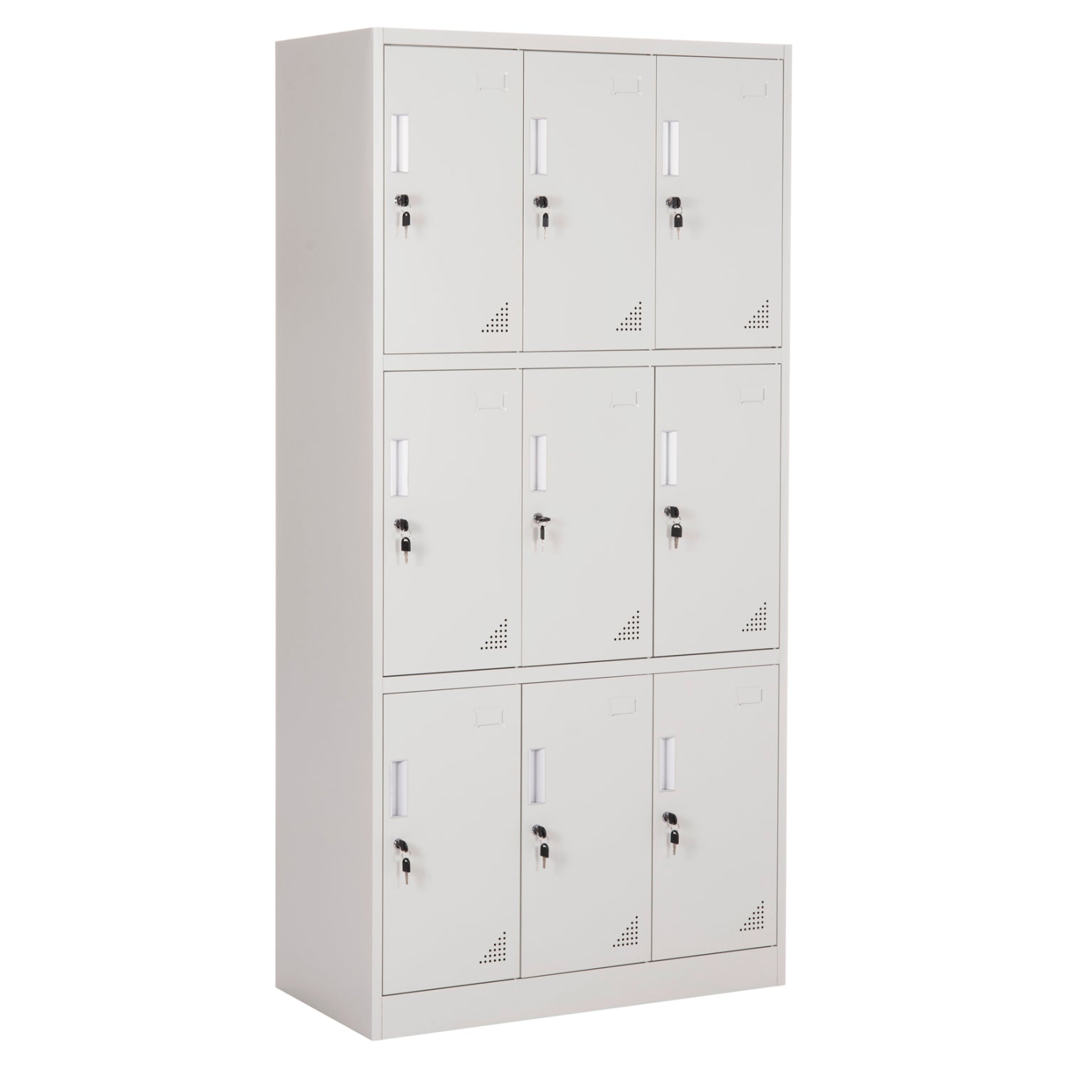 Метален шкаф MALMOE сив цвят 90x45x185 см