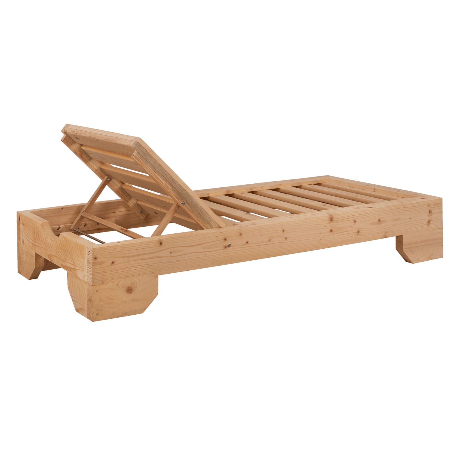 Шезлонг Македония бор , 204x77.5x29см цвят натурален