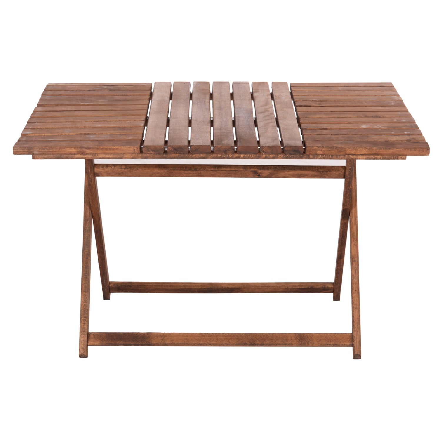 Сценична маса lemnos, масивен бук, цвят орех, 120x80x75y см