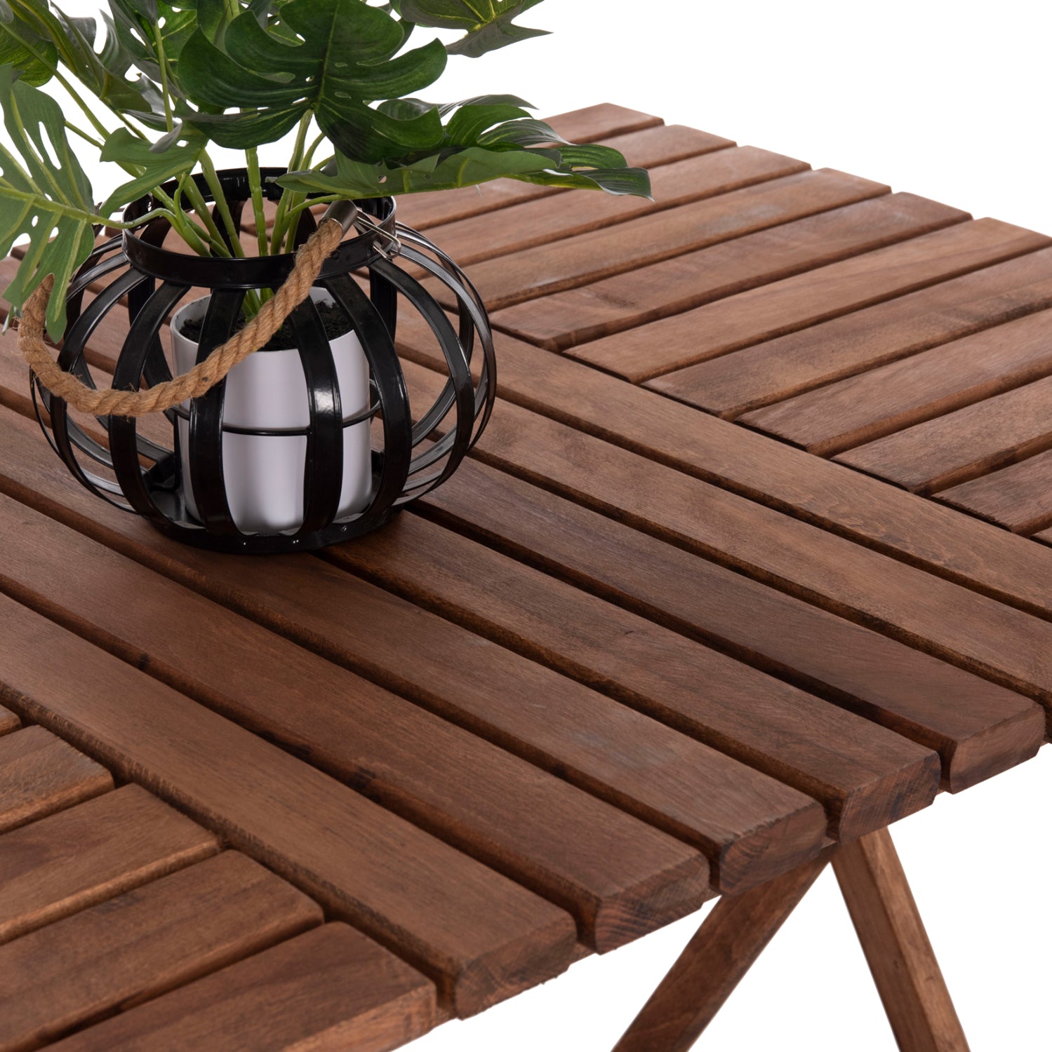 Сценична маса lemnos, масивен бук, цвят орех, 120x80x75y см