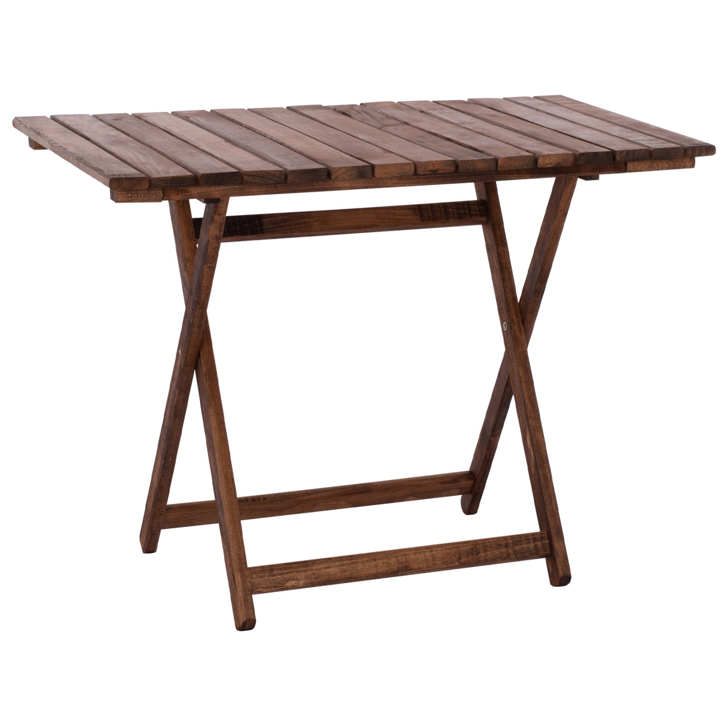 Сценична маса Lemnos, масивен бук,цвят орех, 100x60x75 см