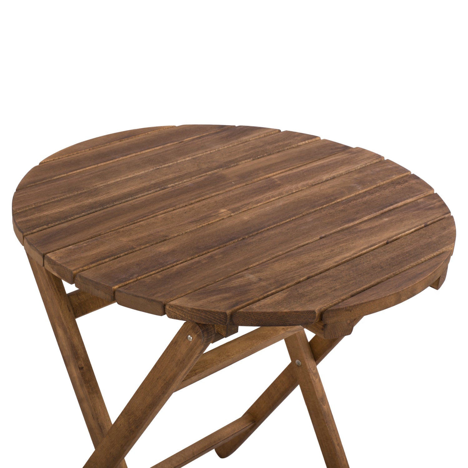 Маса Лемнос сгъваема ф70 бук -цвят орех