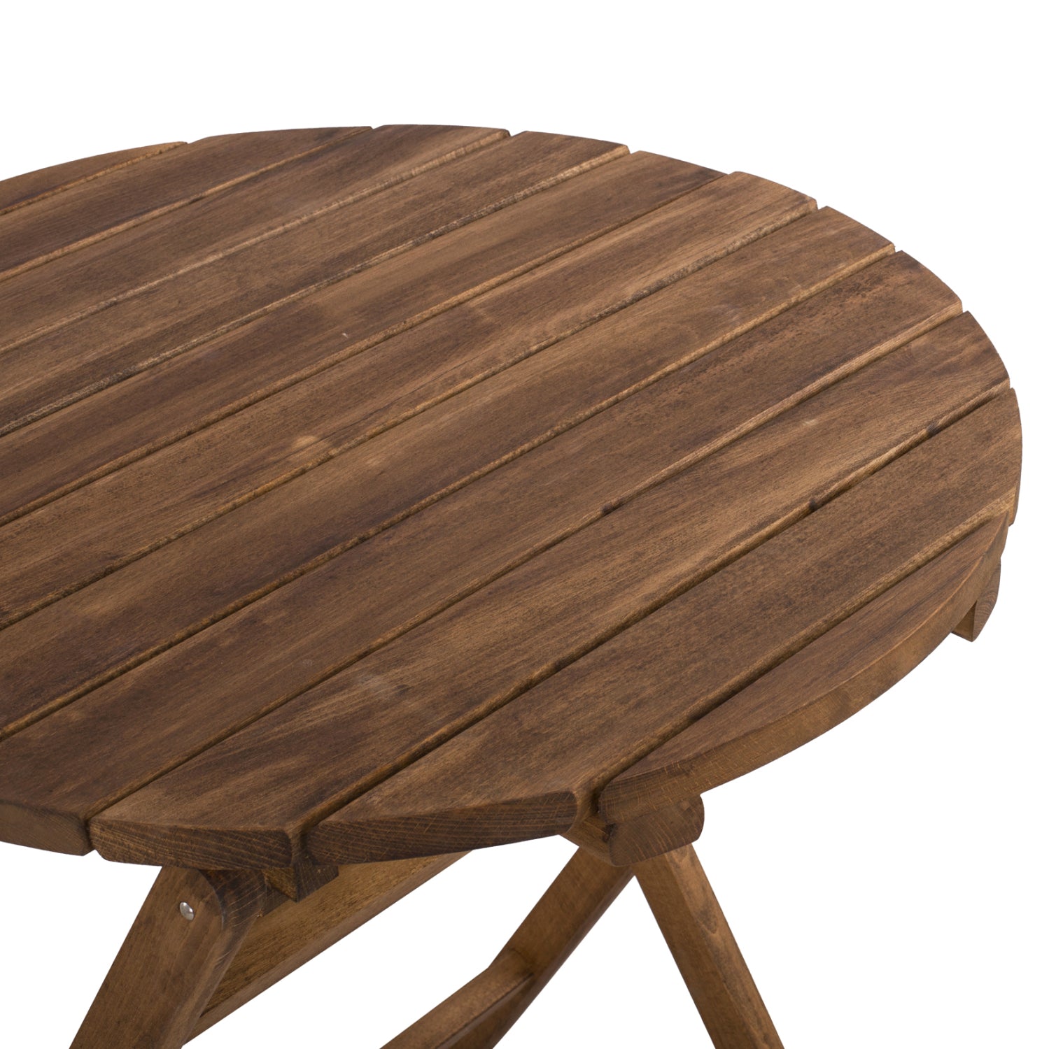 Маса Лемнос сгъваема ф70 бук -цвят орех