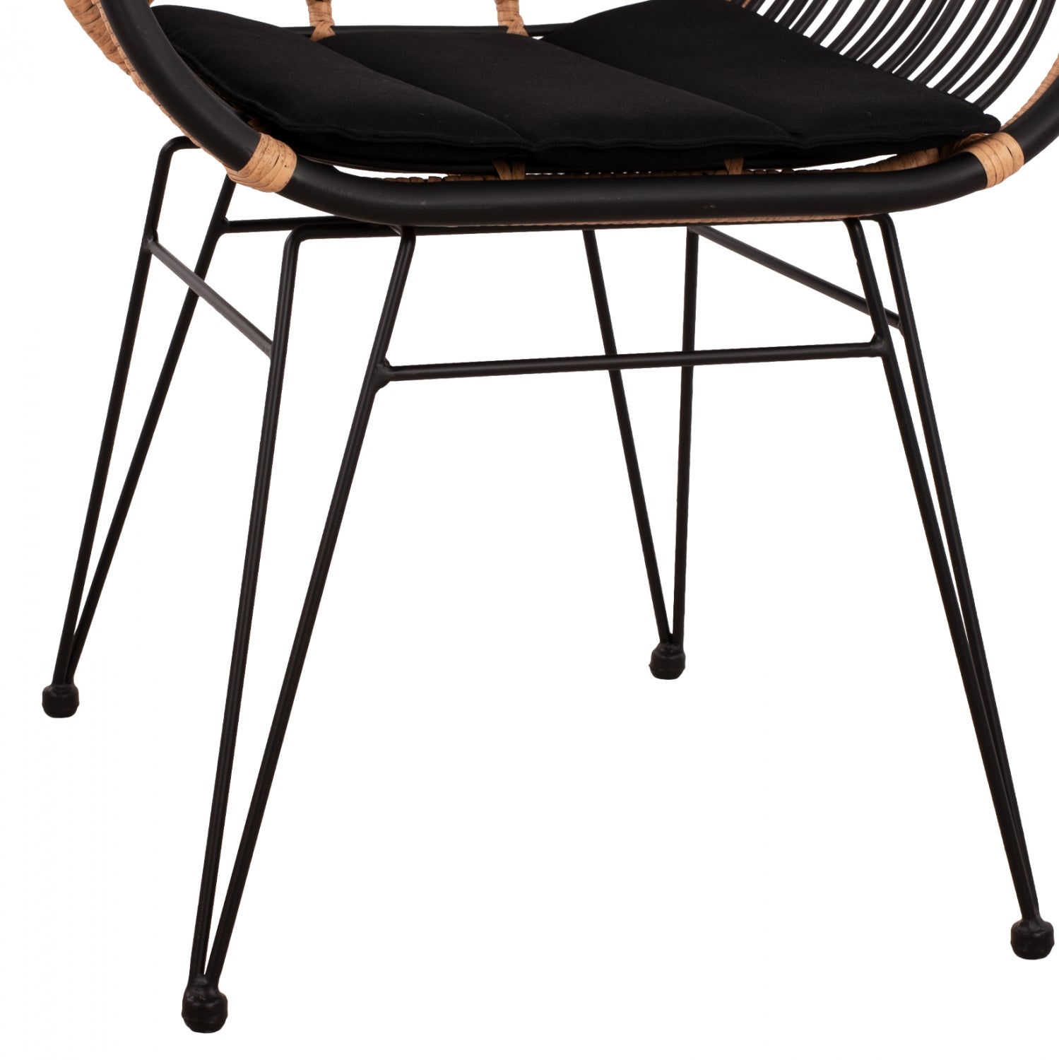 Кресло Алегра цвят бежов-черен 58x59x81